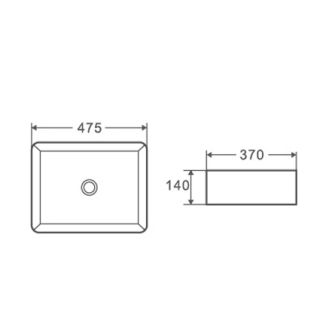 Раковина накладная DQ Berlin 475*370*140мм, черный (DT1430225)
